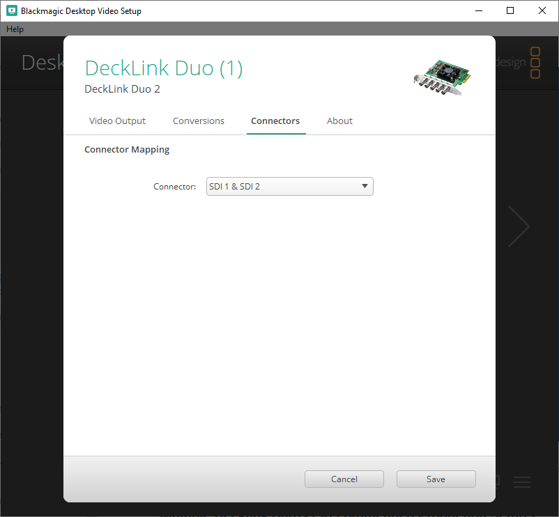 DeckLink Duo SDI Output Settings
